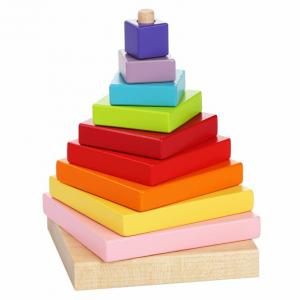 Dřevěná skládačka - Barevná pyramida