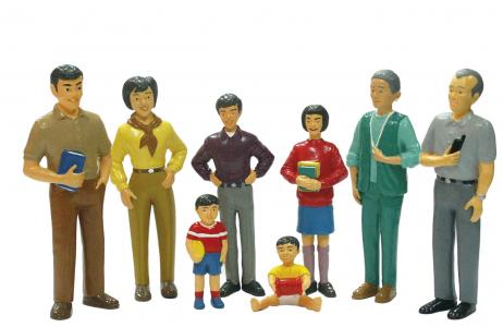 Figurky - Asijská rodina