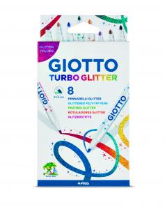 GIOTTO Turbo Glitter fixy, 8 barev