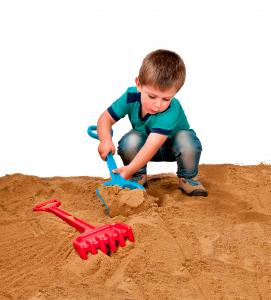  Hračky do písku - set lopatka a hrábě