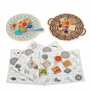 Montessori dřevěný hračkářský set - Jedlé/nejedlé