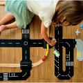 Železniční přechod s doplňky - 8 silikonových puzzle dílů