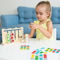 Montessori dřevěná motorická hra - Kočky a ptáčci