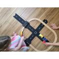 ToddleRoad - Kruhový objezd a křižovatka - 2 silikonové puzzle díly