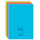 Barevné papíry A3 80 g - 50 ks